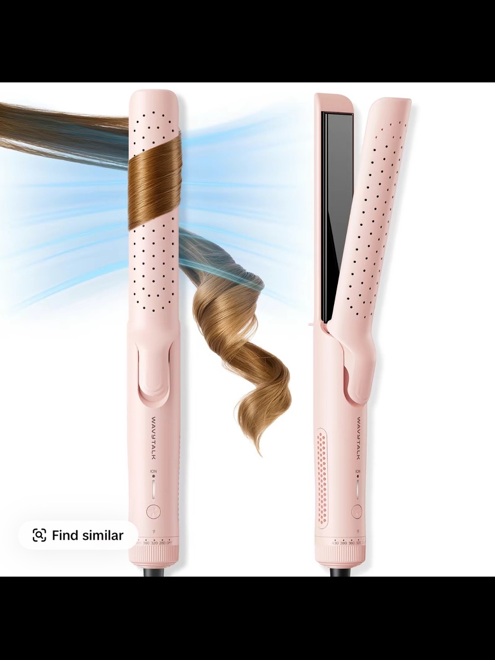 Wavytalk Pink 2-in-1 Hair Curler and Straightener